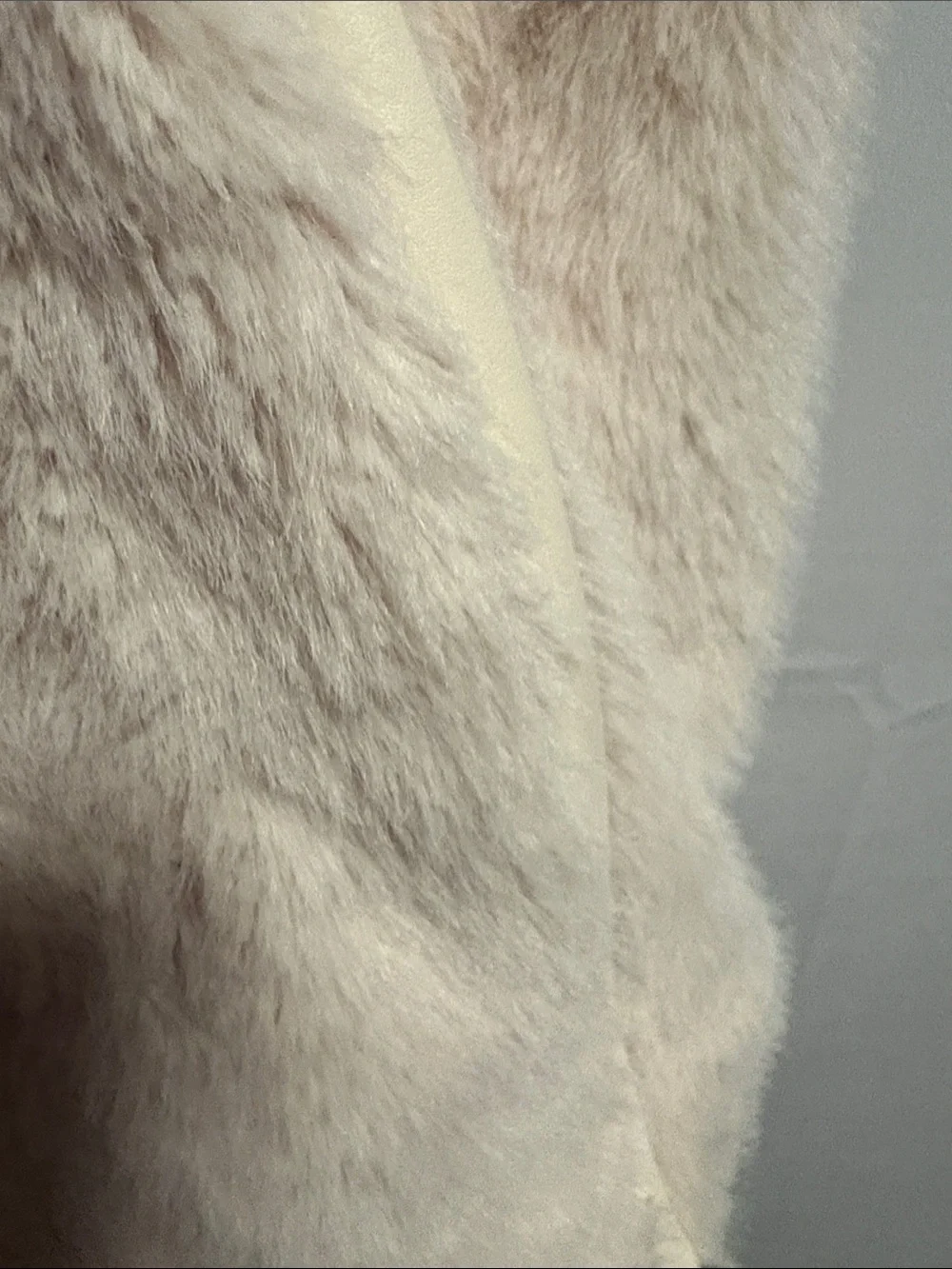 Victoria's Secret Cream Faux Fur Tote Bag